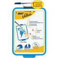 Bic velleda dubbelzijdig droog uitwisbaar bord - met blauwe whiteboard marker en wisser - pack van 1 stuk - 19 x 26 cm