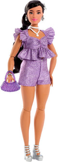Barbie deluxe stijl pop - metallic paars topje