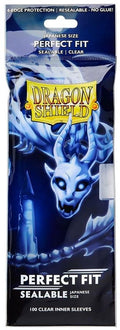 Dragonshield japanese size perfect fit resealable inner sleeves - clear yama (100 sleeves)