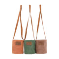 Dijk natural collections bloempot hanger ø13.5x16cm leer