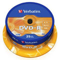Dvd-r spindel 4,7gb verbatim 16x 25 stuk