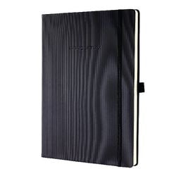 Sigel notitieboek conceptum pure a4 zwart hardcover 194 pagina's 80 grams blanco