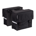 Bagoo Doppel-Fahrradtasche Bisonyl schwarz, Fassungsvermögen 34 l