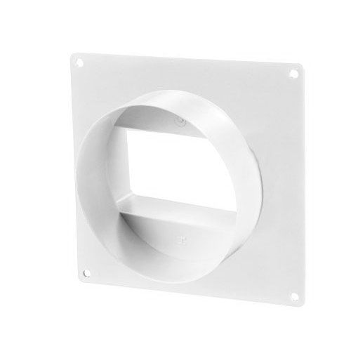 Flachkanaladapter 110x54mm mit flacher Wandplatte > Ø 100 m