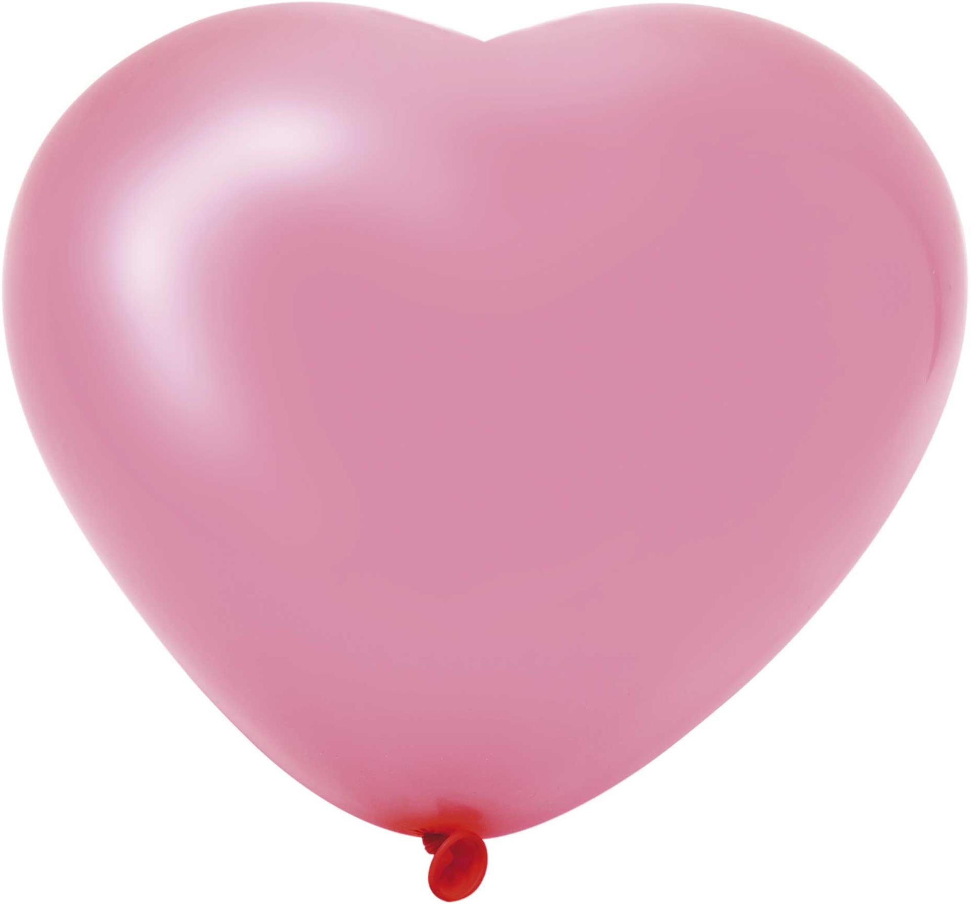 Haza hartballonnen roze 6 st