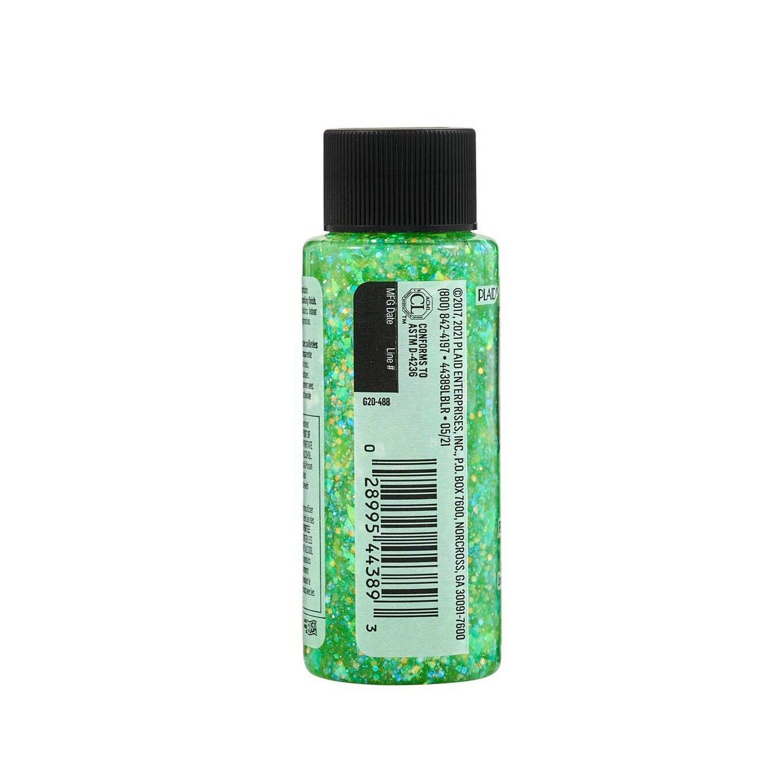 Folkart • glitterific acrylic paint neon lime 59ml