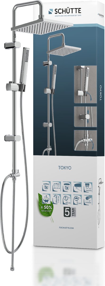 SCHÜTTE Duschkopf Tokyo Doppelquadrat
