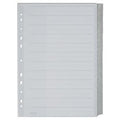 Tabbladen leitz grijs blanco a4 polypropyleen