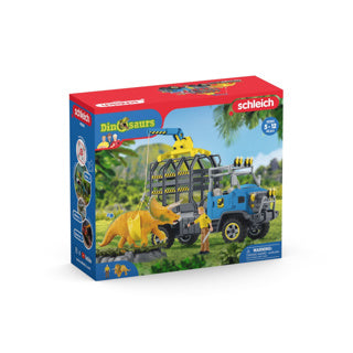 Schleich dinosaurus - dinosauriërs truckmissie - dino speelgoed - kinderspeelgoed voor jongens en meisjes - 4 tot 12 jaar 42565