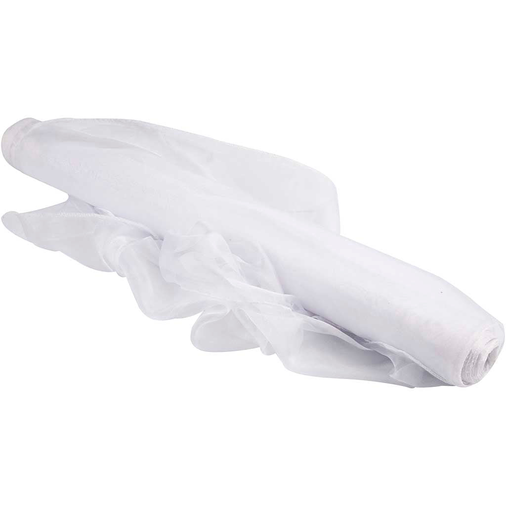 Creativ company organza stof wit, 10m
