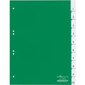 Tabbladen durable 6221 pvc a4 230x297mm groen 10 tabs