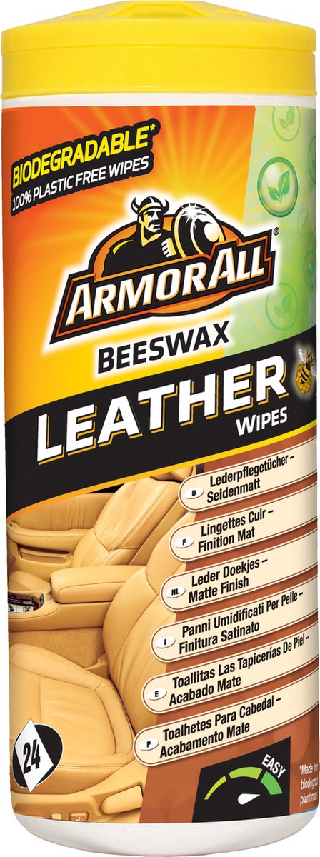 Armor all - leder reinigingsdoekjes - 24 stuks