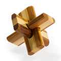 Eureka 3D Bambus-Gehirnpuzzle Doppelkreuz **