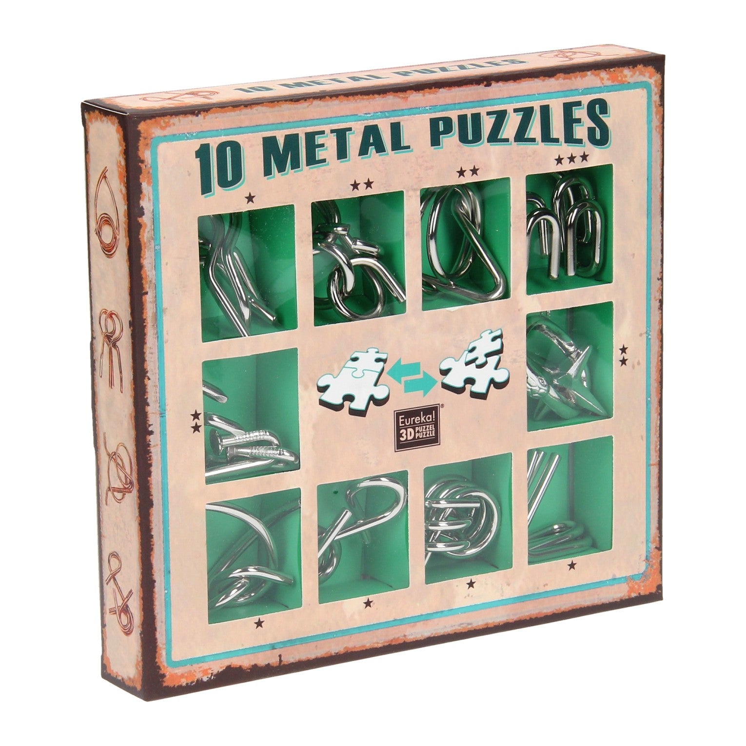 Eureka Brain Puzzle-Set Grün, 10 Teile
