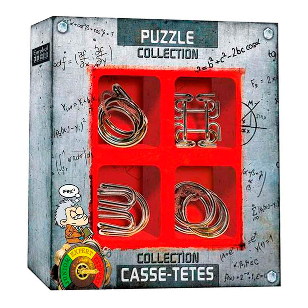Eureka Metal Brain Puzzles Extreme, 4 Stück.