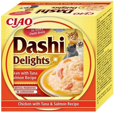 Inaba Dashi vererbte das männliche Huhn mit Thunfisch-Lachs-Rezept