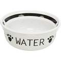 Trixie Hunde-Wassernapf aus Keramik, weiß/schwarz