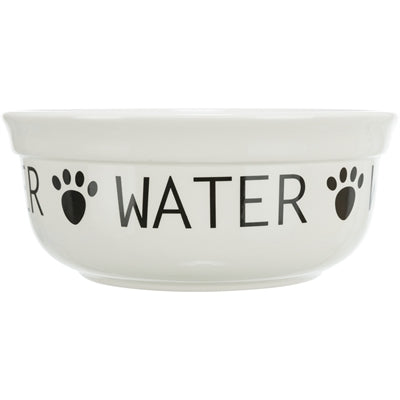 Trixie Hunde-Wassernapf aus Keramik, weiß/schwarz