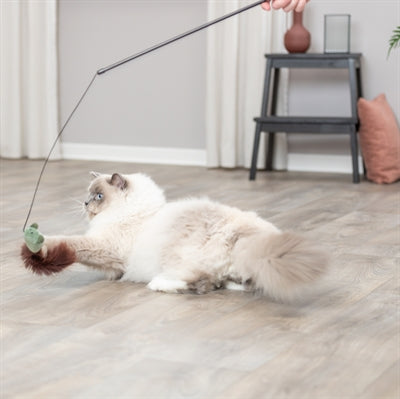 Trixie Katze Angelrute Maus Plastikplüschtier