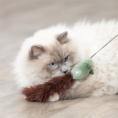 Trixie Katze Angelrute Maus Plastikplüschtier