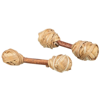 Trixie Hantelset aus Rinde, Holz und Gras