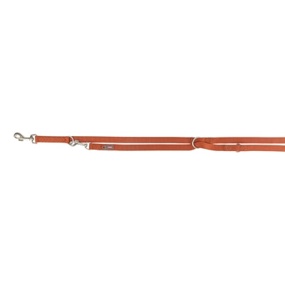 Trixie Premium-Hundeleine, verstellbar, rostbraun