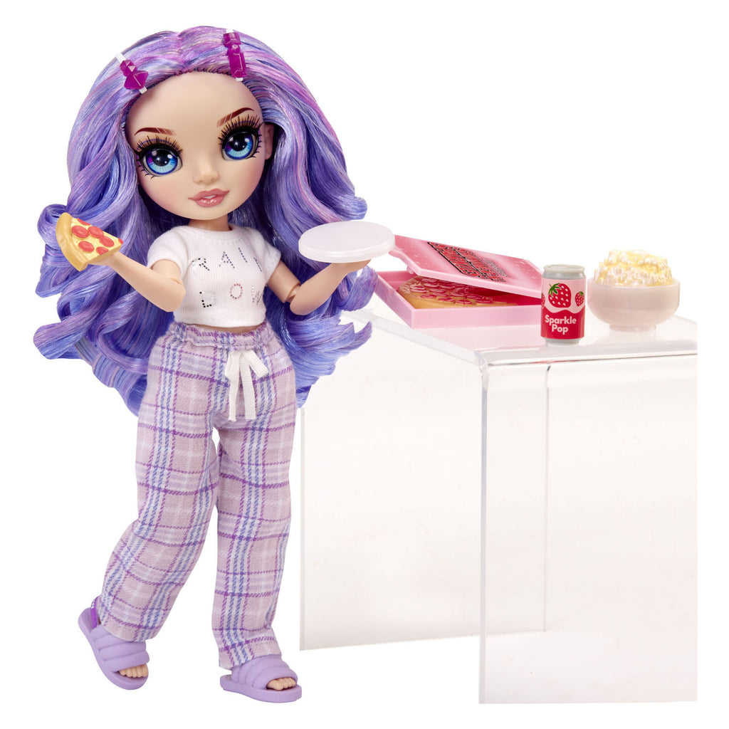 MGA Entertainment Rainbow High Junior High Pyjama-Party Modepuppe VIO