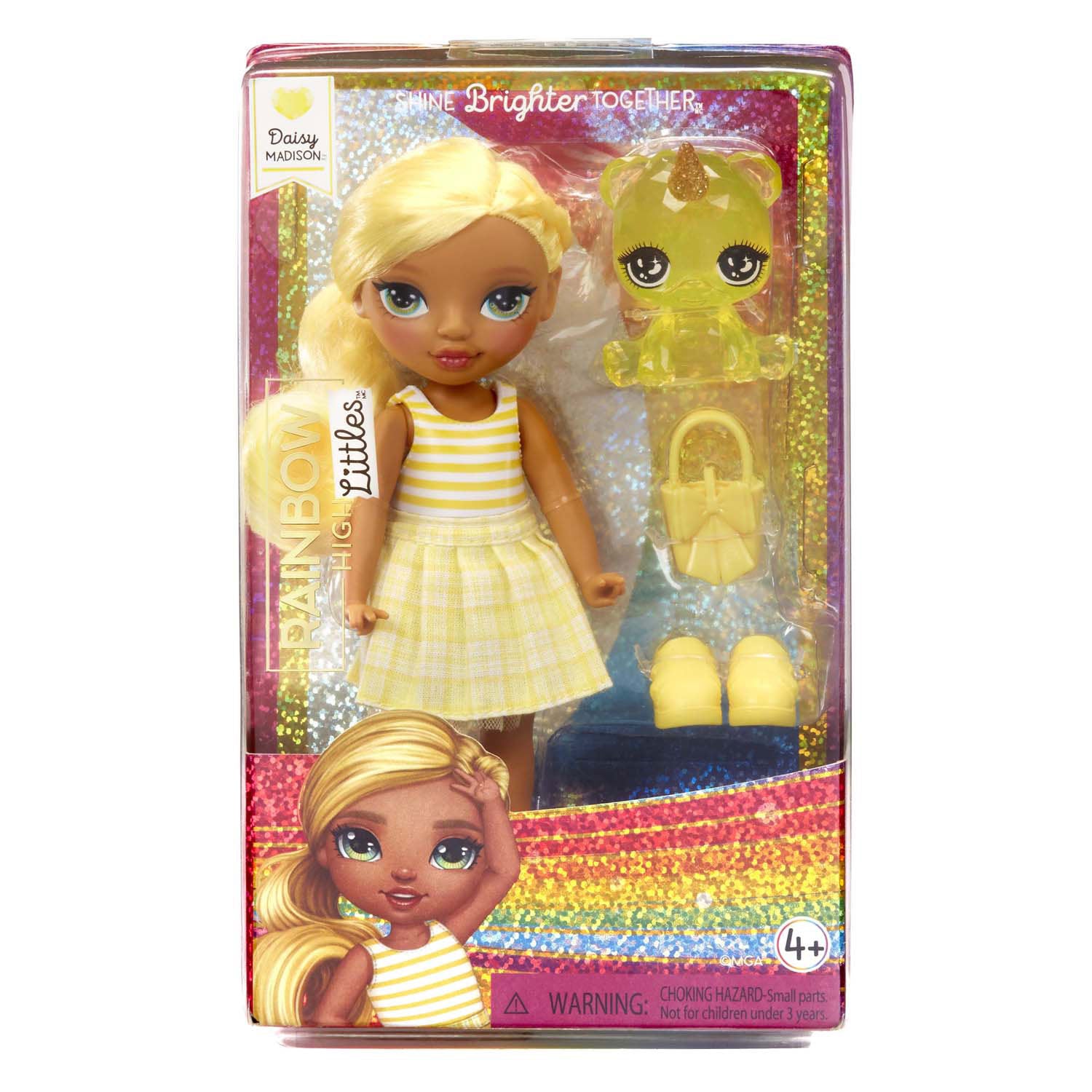 Regenbogenfarbene High-Fashion-Puppe Gänseblümchen