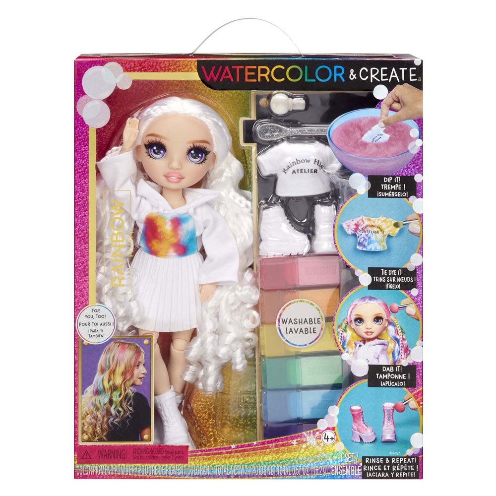 Rainbow h. watercolor create theme dolls purple eyes