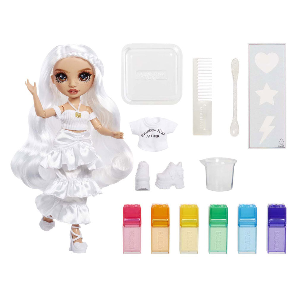 MGA Entertainment Rainbow High Watercolor Create-Fashion Puppe - Braune Augen