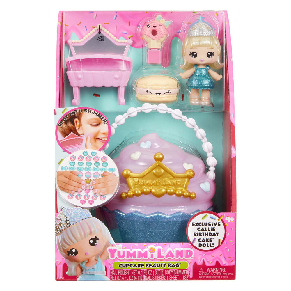 MGA Entertainment Beauty-Taschen-Spielset und Lipgloss-Puppe – Cupcake