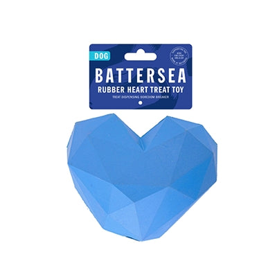 Battersea-Lebensmittelballherz aus Gummi blau
