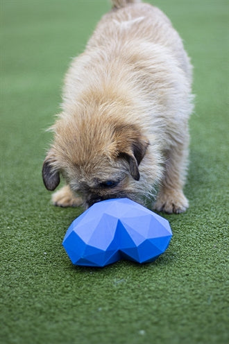 Battersea-Lebensmittelballherz aus Gummi blau