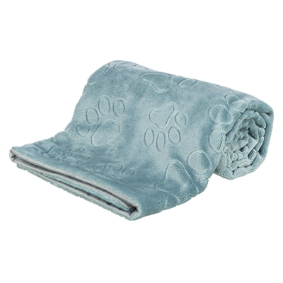 Trixie Hundedecke Barry, weicher Plüsch, blau-grau