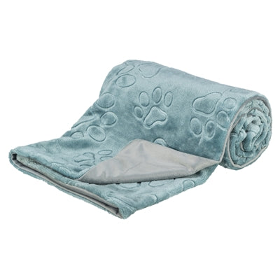 Trixie Hundedecke Barry, weicher Plüsch, blau-grau