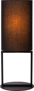 Lucide herman - tafellamp - ø 20 cm - 1xe27 - zwart - japandi