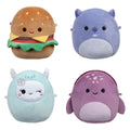 Squishmallows knuffel pluche micromallows - carl, yollie, javari, tudor, 4-pack