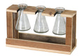Dijk natural collections vaasjes 3 stuks in houder 29.5x7.5x17cm
