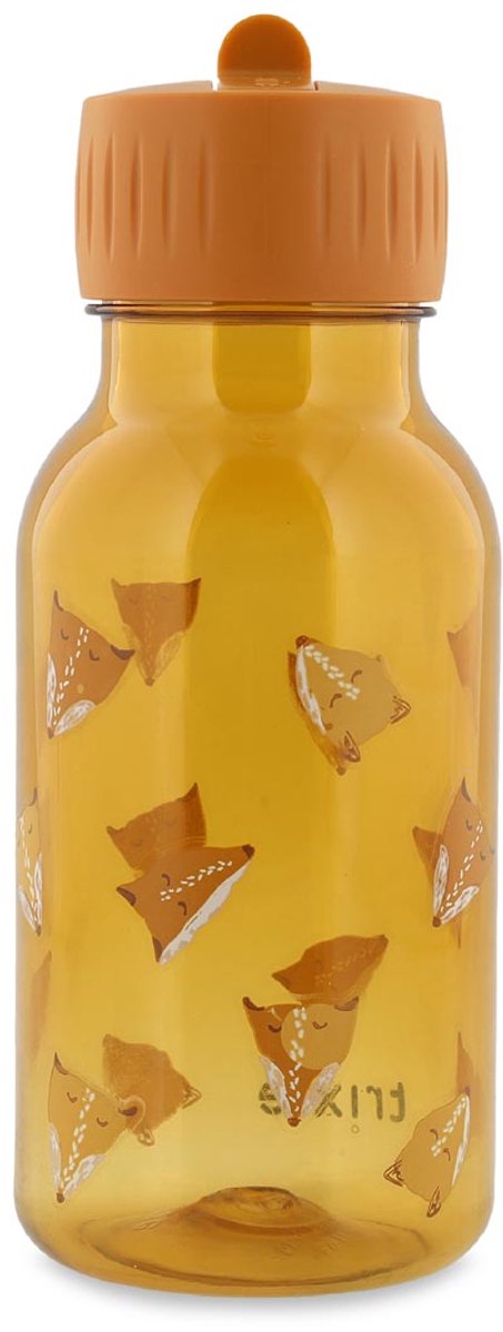 Trixie drinkfles met print – fierce fox - tritan™ waterfles voor kinderen – 350ml - lekvrije fles