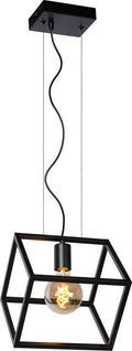 Lucide fabian - hanglamp - 1xe27 - zwart