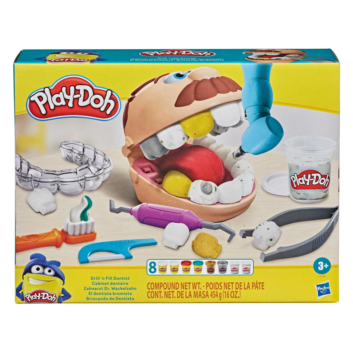 Play-doh top tandarts - 8 kleipotjes