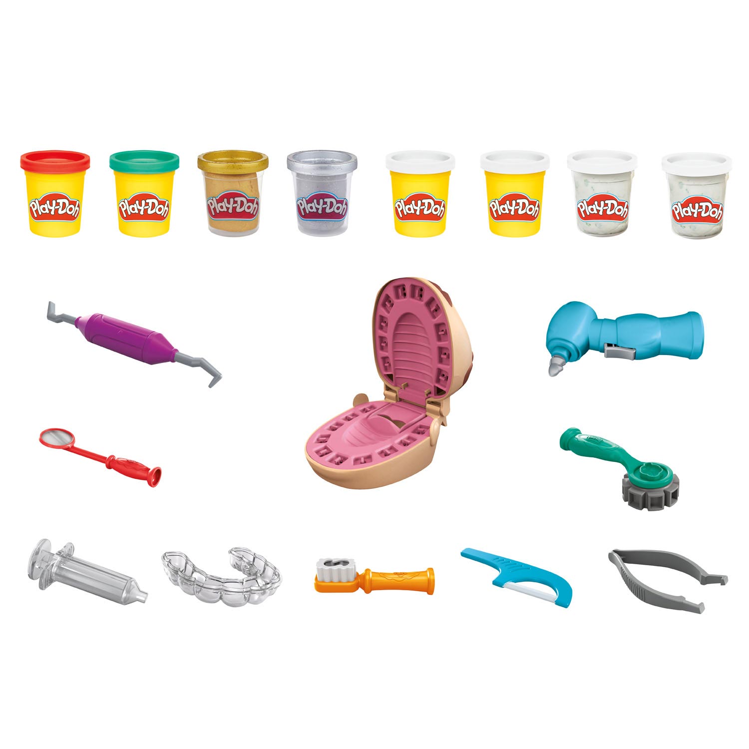 Play-doh top tandarts - 8 kleipotjes