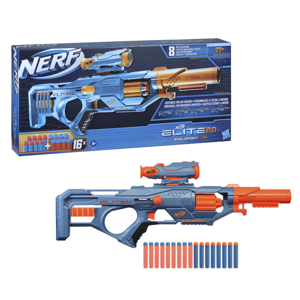 Nerf elite 2.0 eaglepoint rd8 blaster + 16 darts