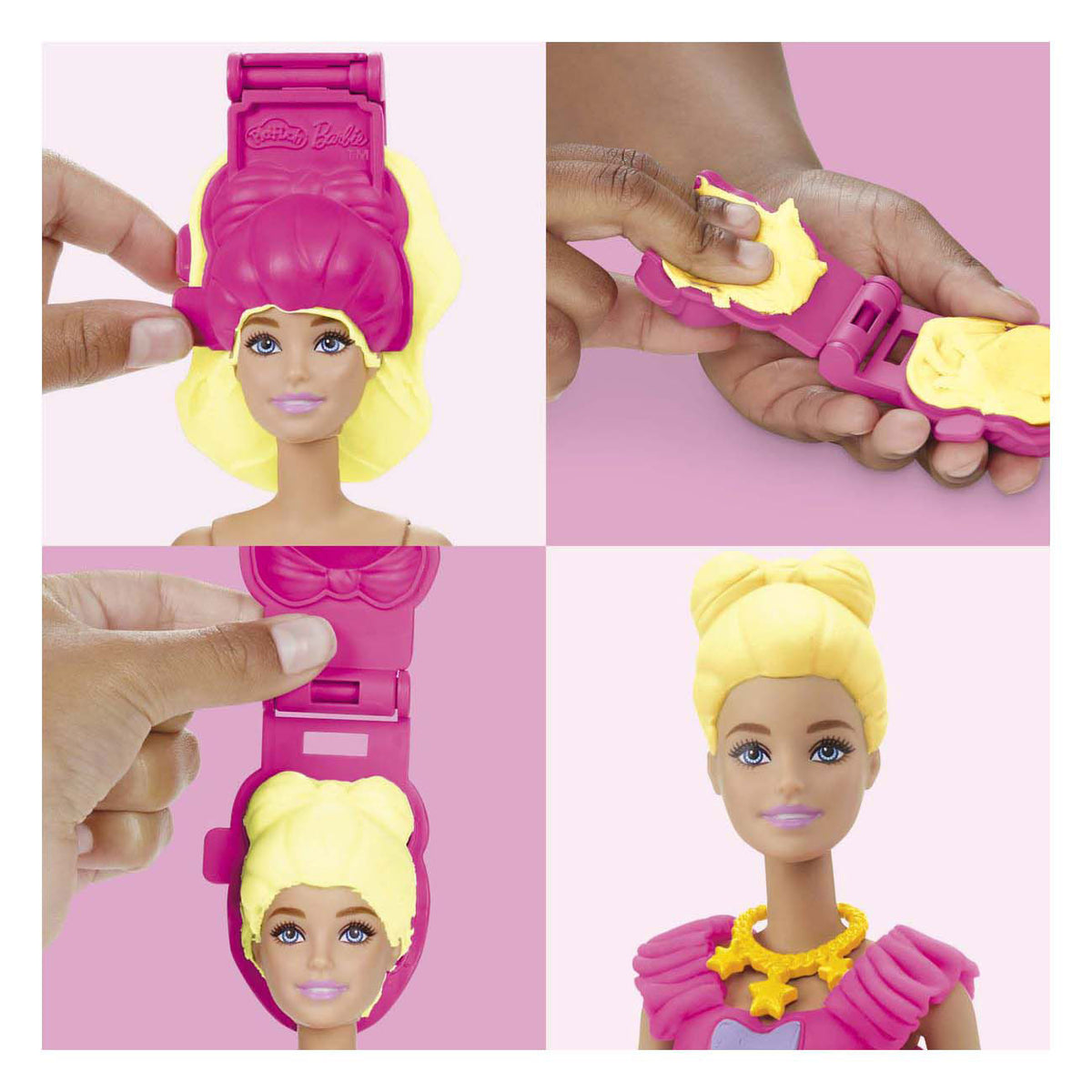 Play-Doh Barbie Rüschen und Schleifen - 3 Tontöpfe
