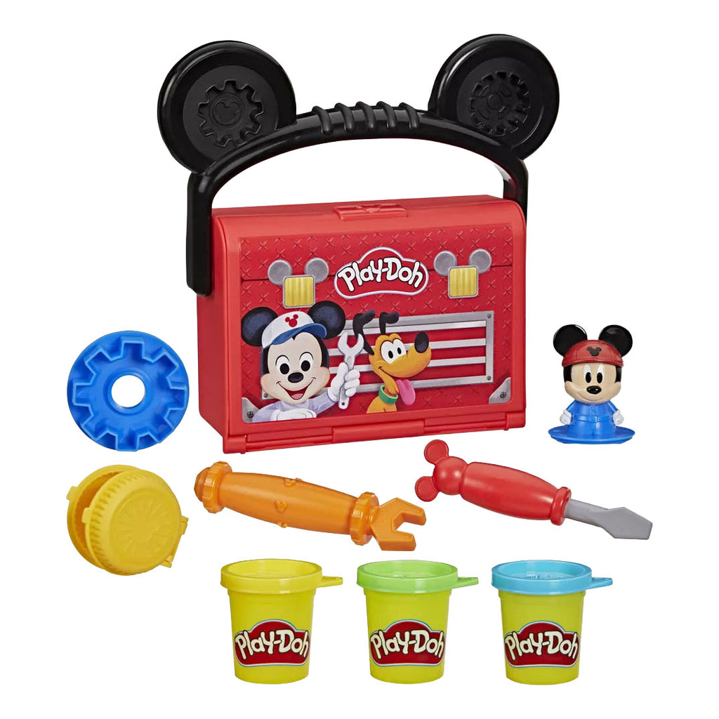 Play-doh disney junior garage on the go speelset - 3 kleipotjes