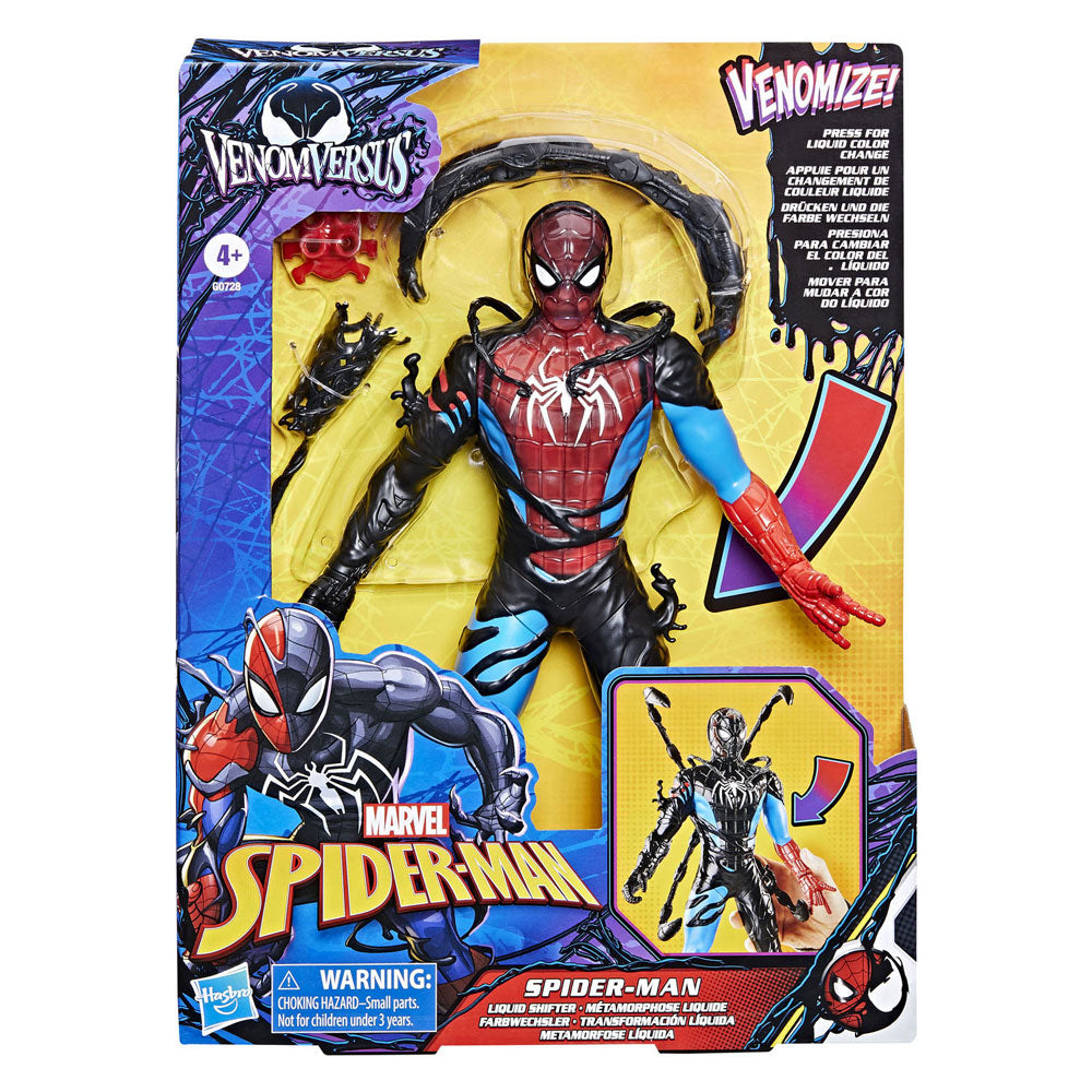 Hasbro marvel spider-man venom versus spider-man liquid shifter speelfiguur