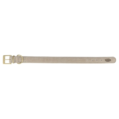 Trixie halsband hond pure leer lichtgrijs