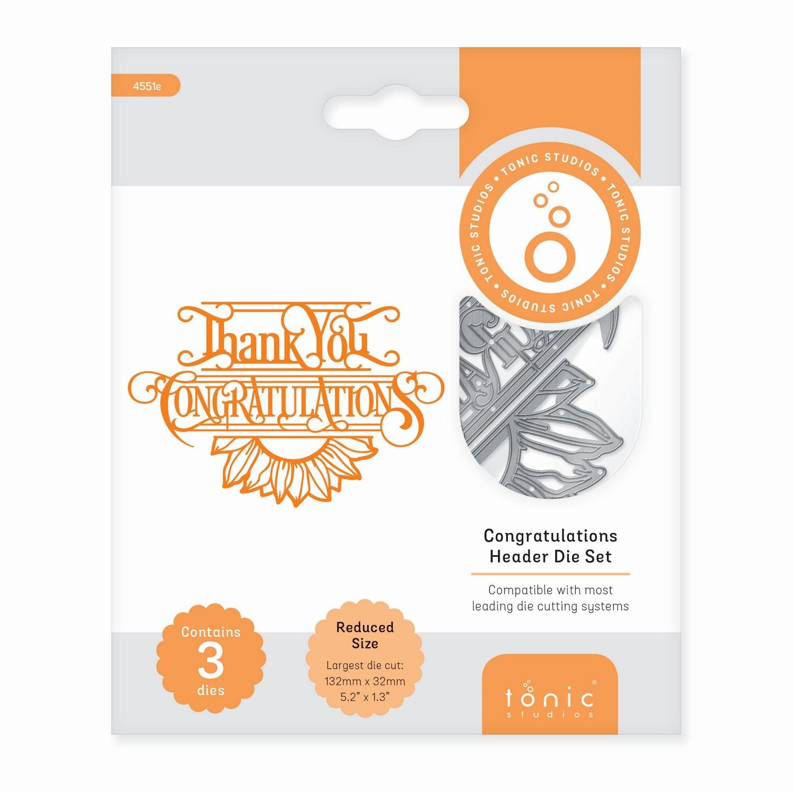 Tonic studios • essentials die set congratulations header
