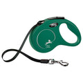 Flexi rollijn classic tape olijfgroen s - lijn - groen - green - tot 15kg
