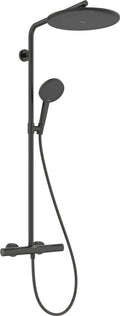 Hansgrohe raindance alive s puro - showerpipe - ecostat thermostaat - 300mm maat - 1 straalfunctie - brushed black chrome
